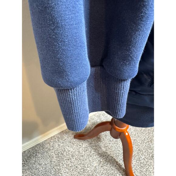 Chico's Zenergy jacket blue quilted knit cuffs & adjustable hemline  Sz 3 US XL - Picture 4 of 10